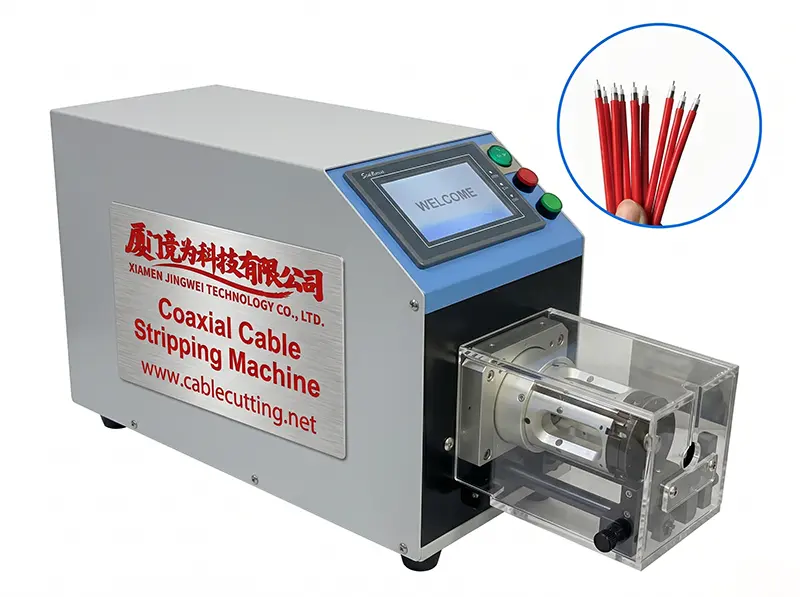 เครื่องปอกสายโคแอกเชียล WPM-6806D | อุปกรณ์ผลิตสายไฟอัตโนมัติประสิทธิภาพสูง