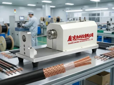 เครื่องตัดเปียถักอัตโนมัติสำหรับการถอดตาข่ายป้องกันสายเคเบิล JW-1158X