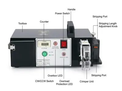 เครื่องปอกสายไฟไฟฟ้าพร้อมชุดแม่พิมพ์ 7 ชุดที่เปลี่ยนได้ EM-6B1 EM-6B2 Thumb