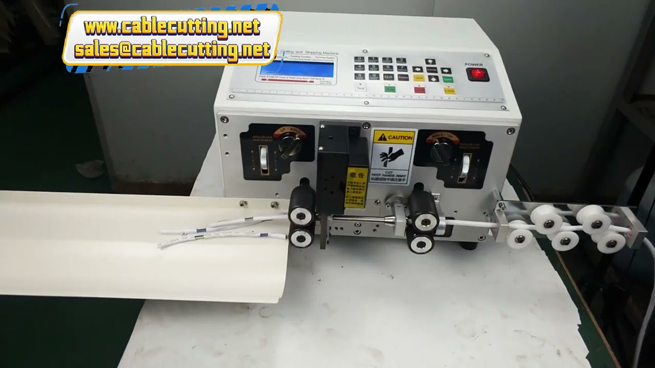 เครื่องปอกสายไฟหุ้มฉนวน 3 แกนในตัว - สาธิตการปอกและ Crimp สายเคเบิลมัลติคอร์อย่างมืออาชีพ