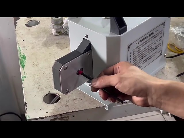 เครื่องย้ำขั้วต่อลมเย็น Pneumatic Cold Press Terminal Crimper สำหรับงานผลิตสายไฟ