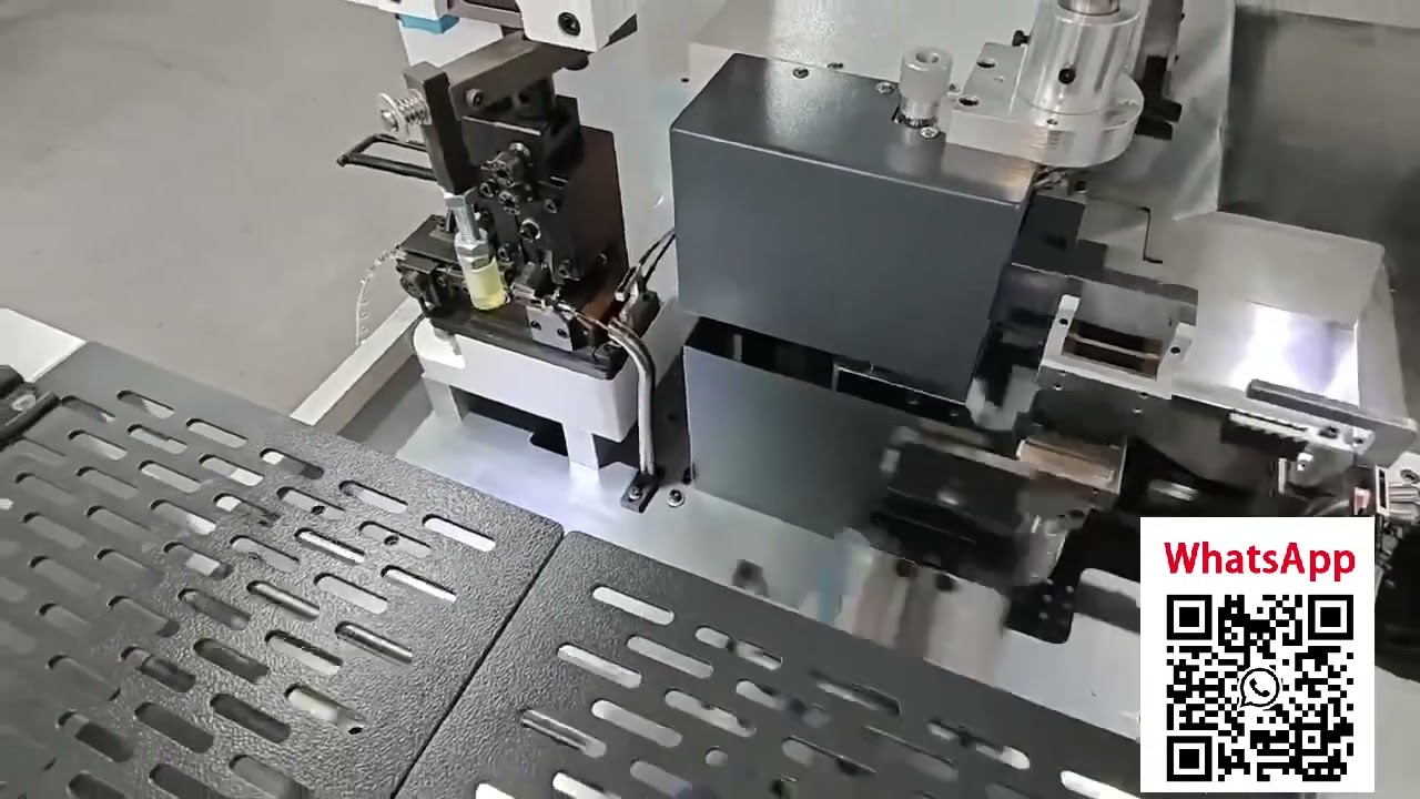 เครื่องรีดขั้วสายไฟ 5 เส้นเคลื่อนที่ได้ พร้อมหัวคู่ Dual Carrier | Double End Crimping Machine
