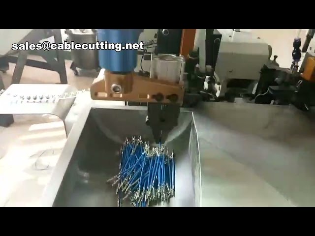 เครื่องตัด ปอก ขั้วต่อสายไฟอัตโนมัติแบบสองหัว | เครื่อง Crimp สายไฟประสิทธิภาพสูง