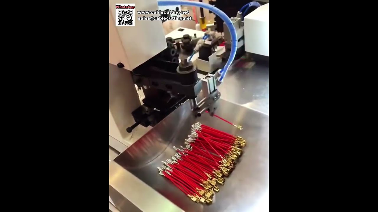 เครื่องปอกสายไฟและ crimp หัวเทอร์มินอลอัตโนมัติสองหัว ตั้งค่าเพียงคลิกเดียว ประมวลผลสายไฟรวดเร็วทันใจ